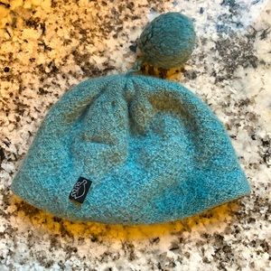 Turtle Fur winter wool, teal hat. Perfect for outdoor wintertime